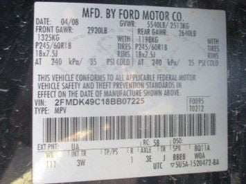 Engine ECM Electronic Control Module ID 7T4A-GE Thru Gh Fits 07-09 EDG