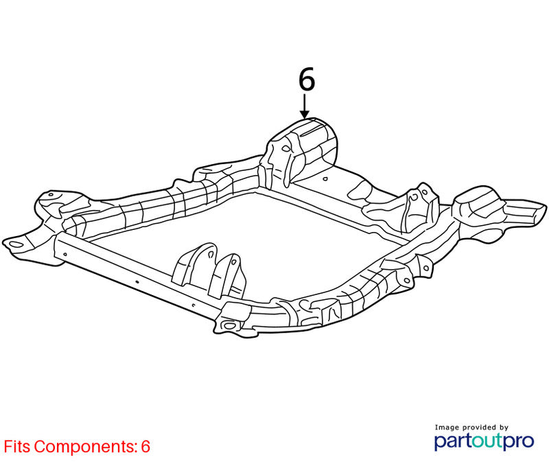 Crossmember/K-Frame Front 2.2L Manual Transmission Fits 02-07 VUE 2050
