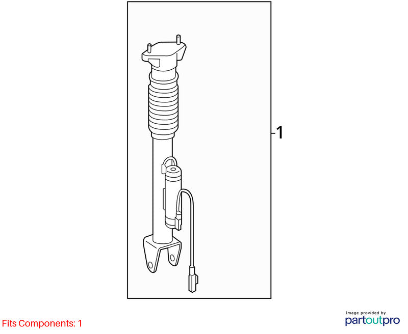 Passenger Rear Suspension 166 Type GLS450 Fits 17-19 MERCEDES GLS-CLAS