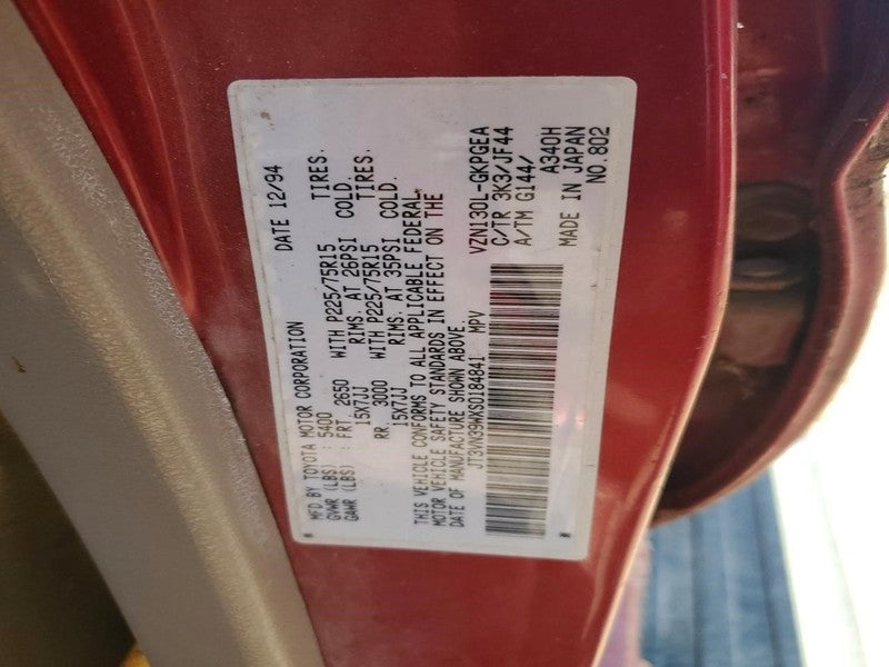 4 RUNNER 1995 Seat Rear 1933754