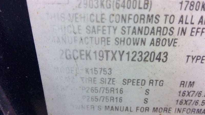 Starter Motor Fits 99-00 SIERRA 1500 PICKUP 1704239
