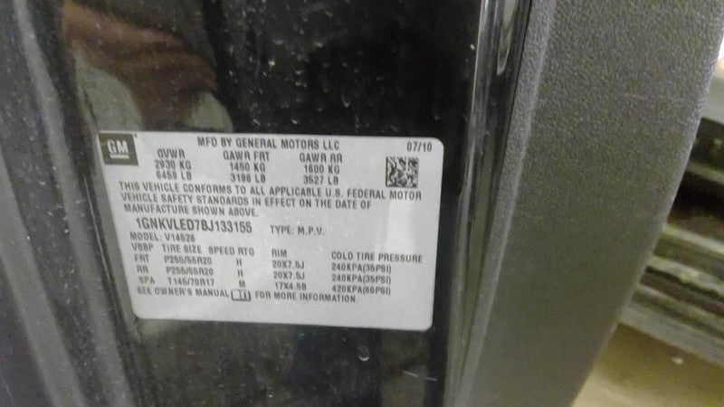Seat Belt Front VIN J 11th Digit Limited Bucket Fits 11-17 ACADIA 1990
