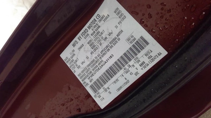Ford Explorer 2010 Headrest Used 8407