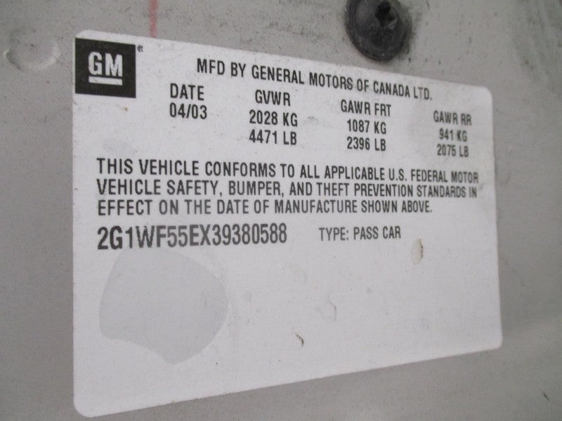 IMPALA    2003 Front Door Trim Panel 2027285