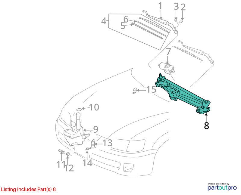 Wiper Transmission Valeo Manufacturer Fits 02-06 CAMRY 2035229