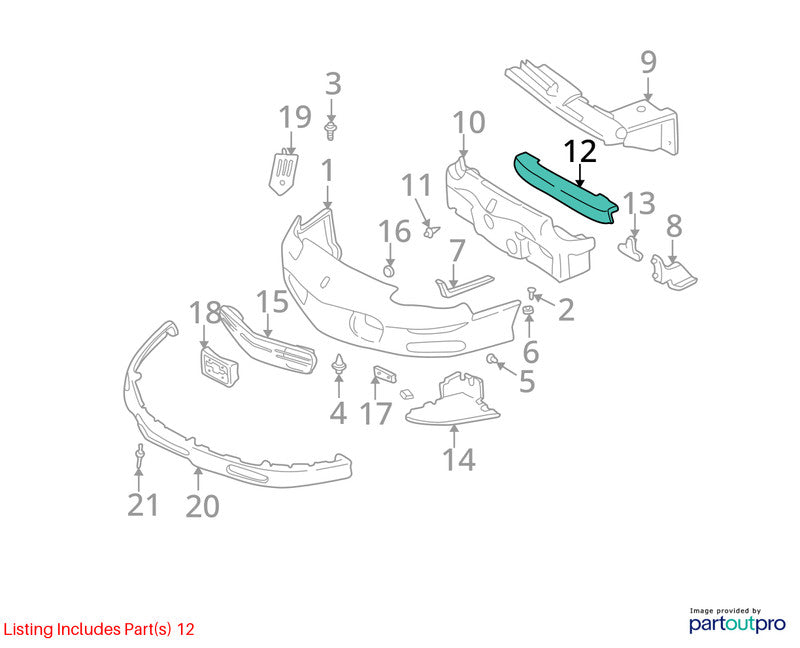 Front Bumper Reinforcement Fits 98-02 CAMARO 1859426
