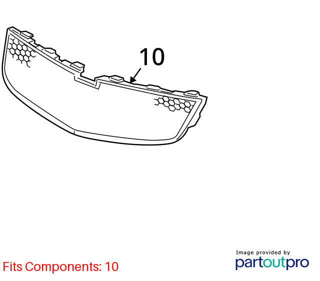 Grille Lower Center Of Fascia Transmission Opt MH8 Fits 11-14 CRUZE 18
