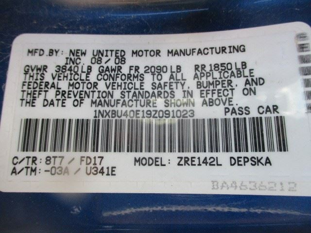 Throttle Body Throttle Valve Assembly 1.8L Fits 09-10 COROLLA 1560205