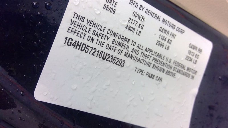 Passenger Side View Mirror Power Heated Fits 06-08 LUCERNE 1663341