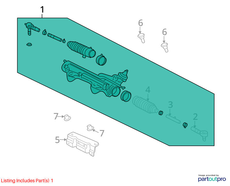 Steering Gear/Rack Power Rack And Pinion 4 Door Fits 02-03 EXPLORER 20