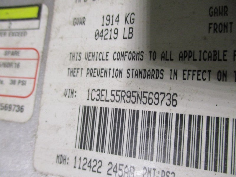 Automatic Transmission Convertible 2.7L Fits 05-06 SEBRING 1649863