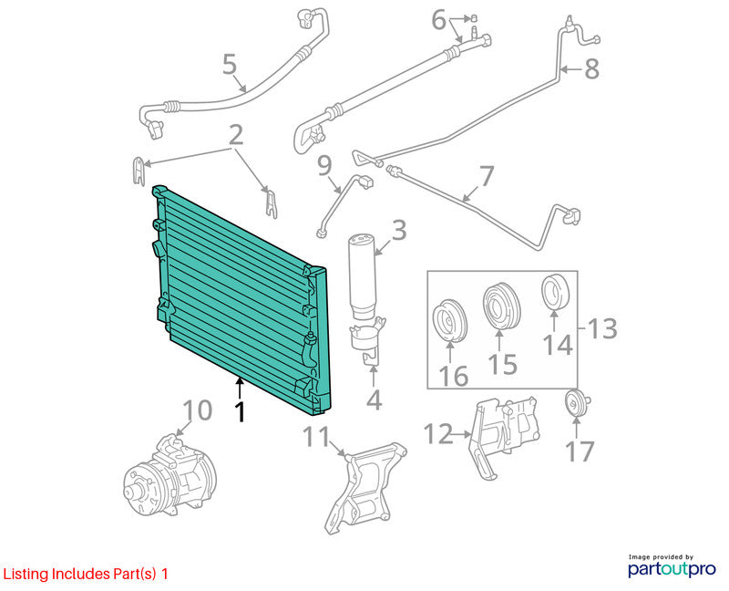 AC Condenser Fits 01-04 TACOMA 1997467