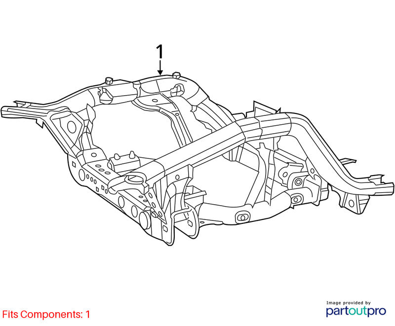 Crossmember/K-Frame Front 3.6L Fits 16-25 DURANGO 1732089