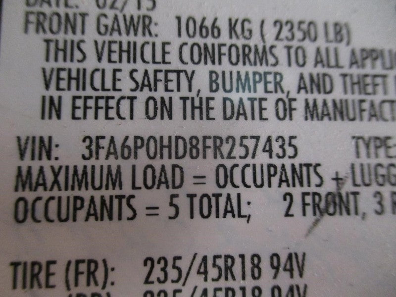 AC Compressor R134A Fits 13-20 FUSION 1721894