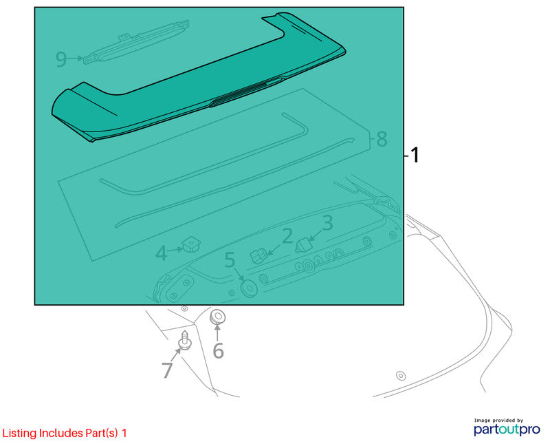 Rear Spoiler Without Full Video Display Fits 20-25 ENCORE GX 2007267