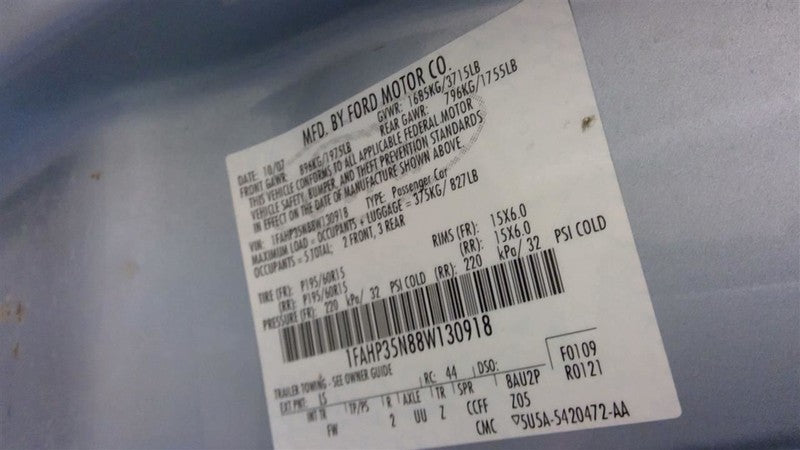 Automatic Transmission 2.0L DOHC Sedan Fits 08-11 FOCUS 1712949