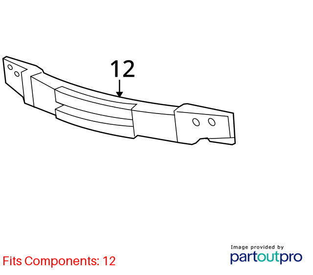 Front Bumper Reinforcement Fits 08-17 ENCLAVE 2022968