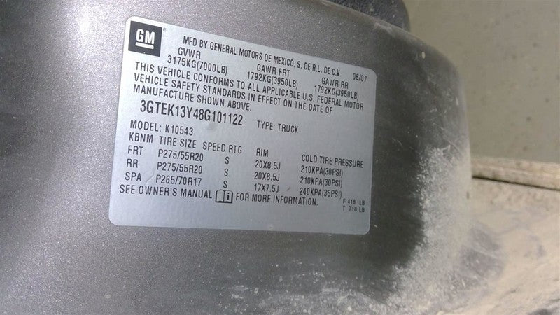Engine 6.0L VIN Y 8th Digit Opt L76 Fits 07-08 AVALANCHE 1500 1698626