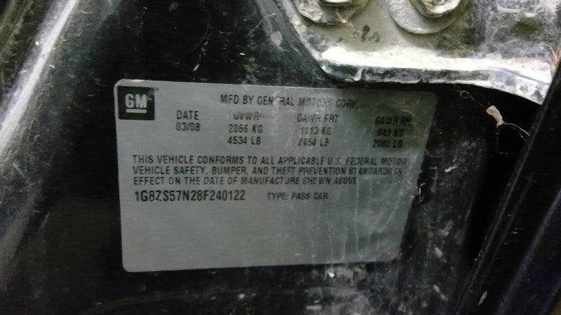 Seat Belt Front Driver Buckle Fits 06-09 G6 1971635