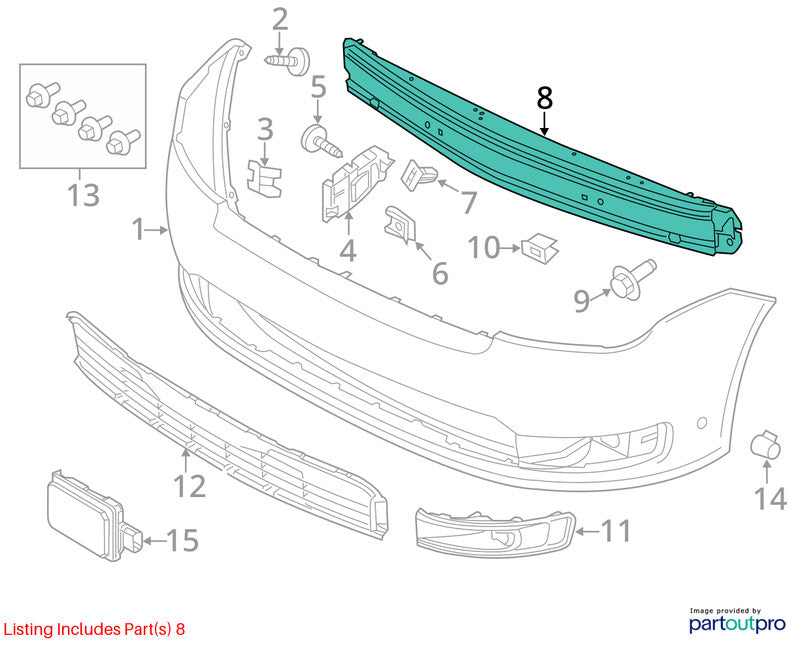 Front Bumper Reinforcement Fits 09-19 FLEX 2017134