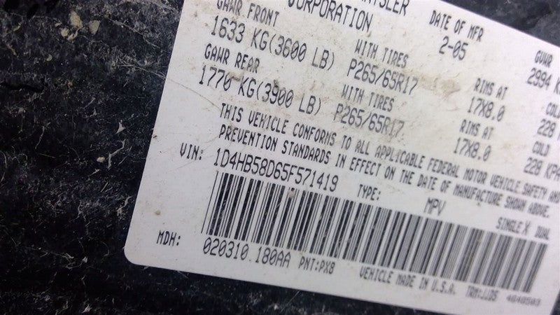 Rear Axle Hexagon Cover 12 Bolt 9.25" Ring Gear Fits 04-05 DURANGO 169