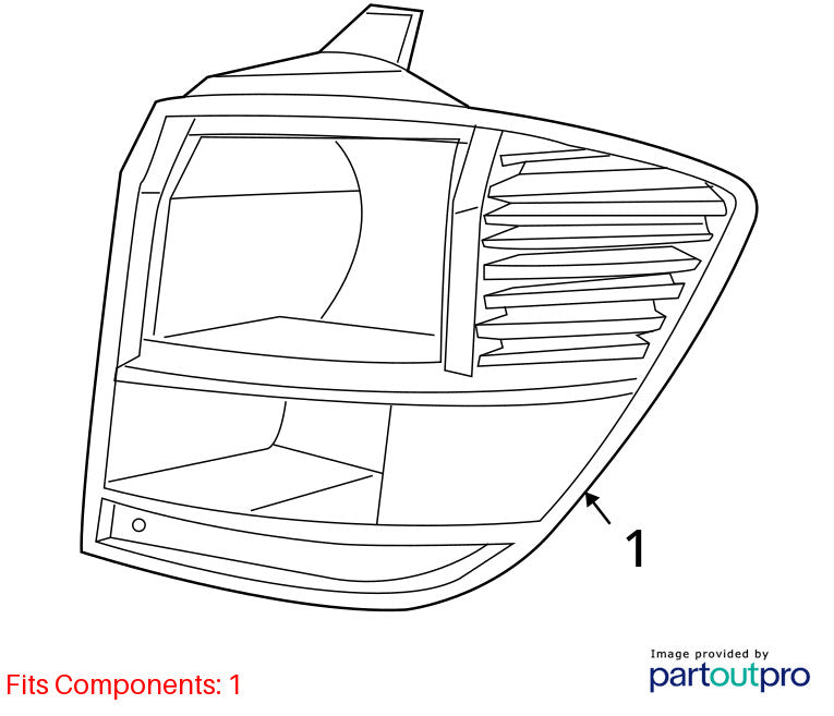 Passenger Tail Light LED Lamps Quarter Panel Mounted Fits 11-20 JOURNE