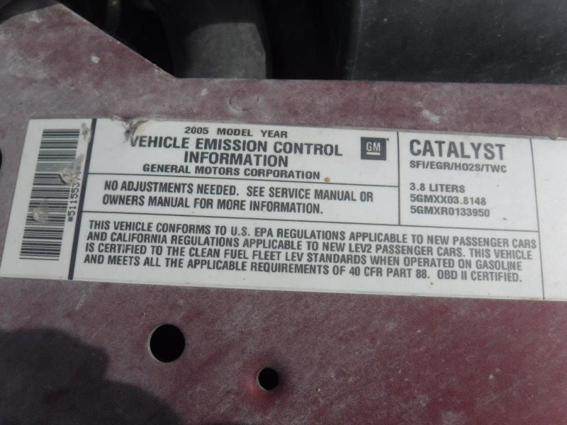Passenger Right Door Handle Exterior Rear Fits 97-05 CENTURY 1046752