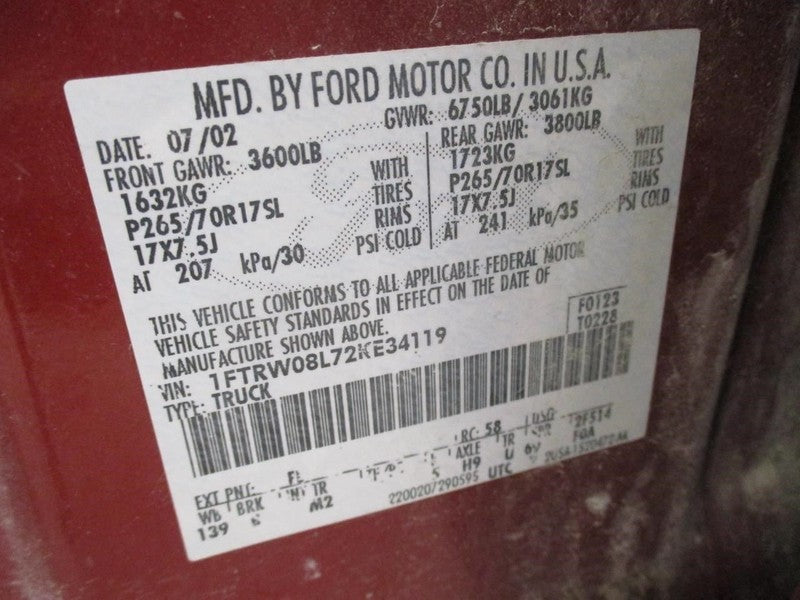 Carrier Front Axle Heritage 3.55 Ratio Fits 00-04 FORD F150 PICKUP 172