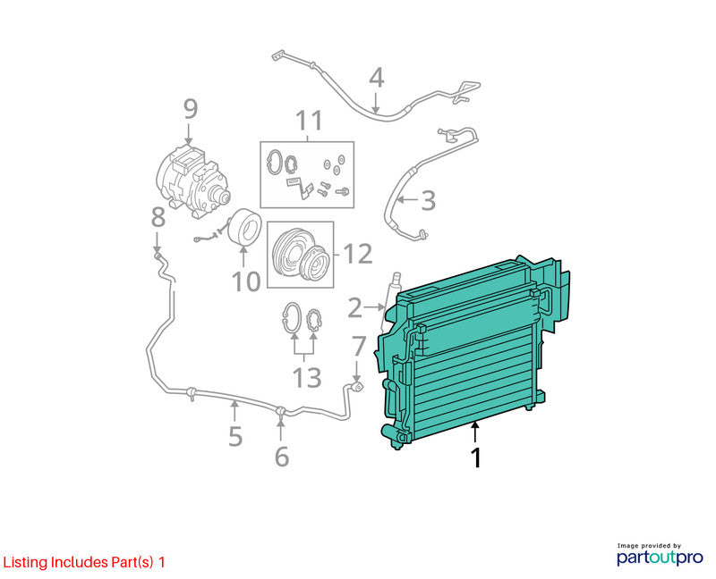 AC Condenser Fits 05-10 GRAND CHEROKEE 2018869