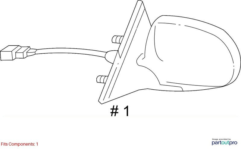 Driver Side View Mirror Power Heated Fits 99-05 BLAZER S10/JIMMY S15 1