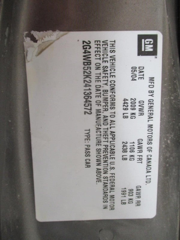 Crossmember/K-Frame Front Fits 98-05 CENTURY 2044398