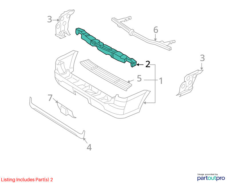 Rear Bumper Reinforcement Fits 03-04 NAVIGATOR 1692433