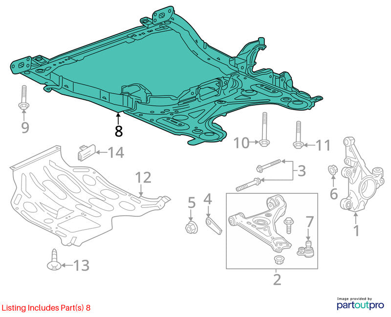 Crossmember/K-Frame Front Ride And Handling Suspension Fits 15-20 TRAX