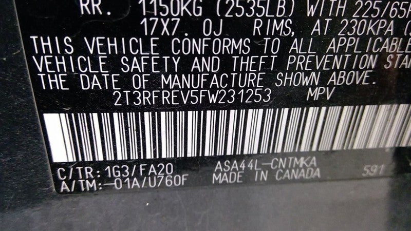 Brake Master Cylinder VIN F 5th Digit Adventure Fits 13-18 RAV4 169776
