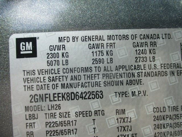 Automatic Transmission AWD 2.4L Fits 13 EQUINOX 1573632