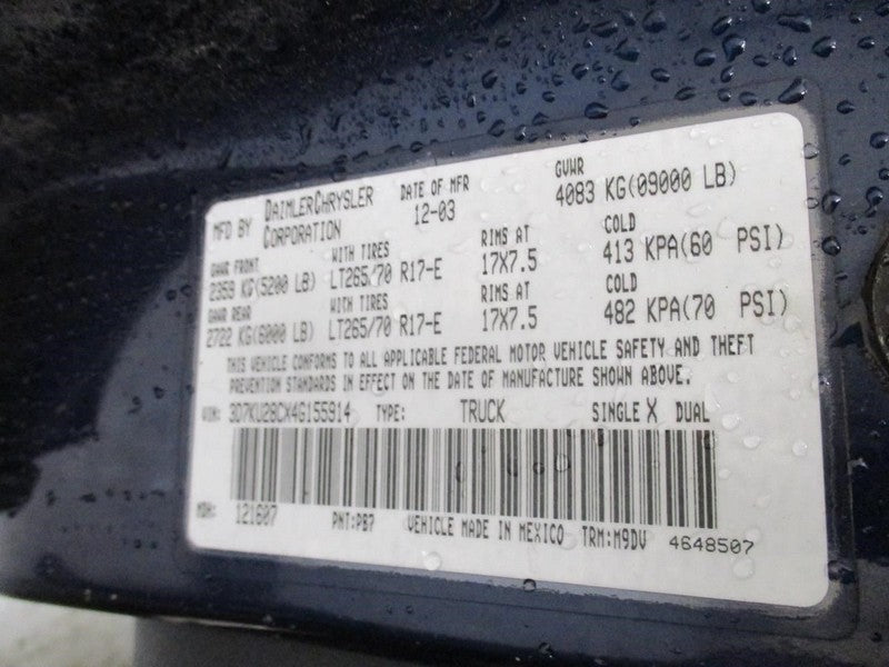 Dodge RAM 2500 2004 Headrest Used 6404
