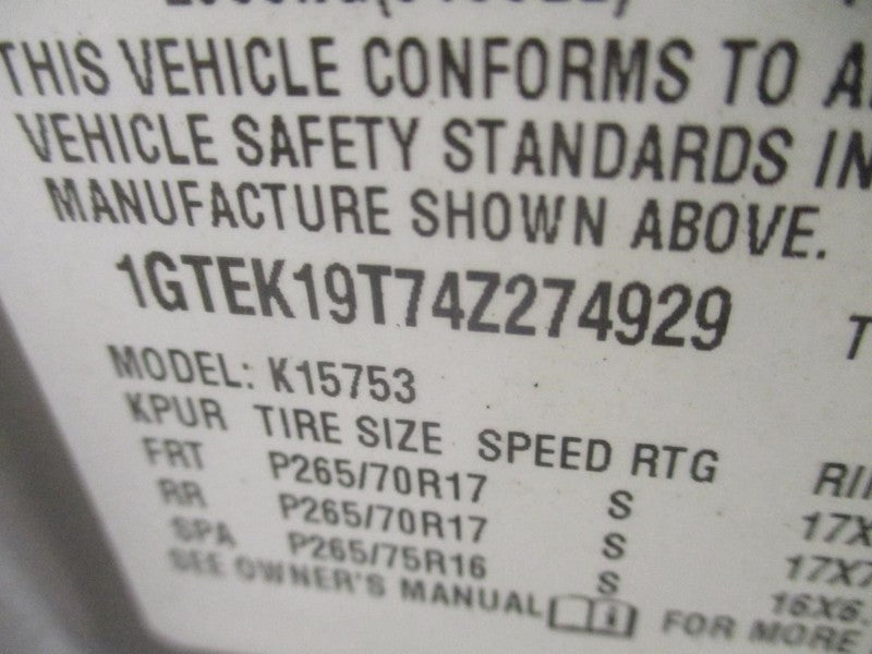 Seat Belt Front Bucket And Bench Driver Fits 03-07 SIERRA 1500 PICKUP 