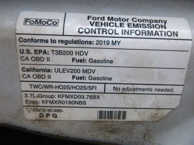 Engine 3.7L VIN M 8th Digit Gasoline Fits 16-19 TRANSIT 150 1740483