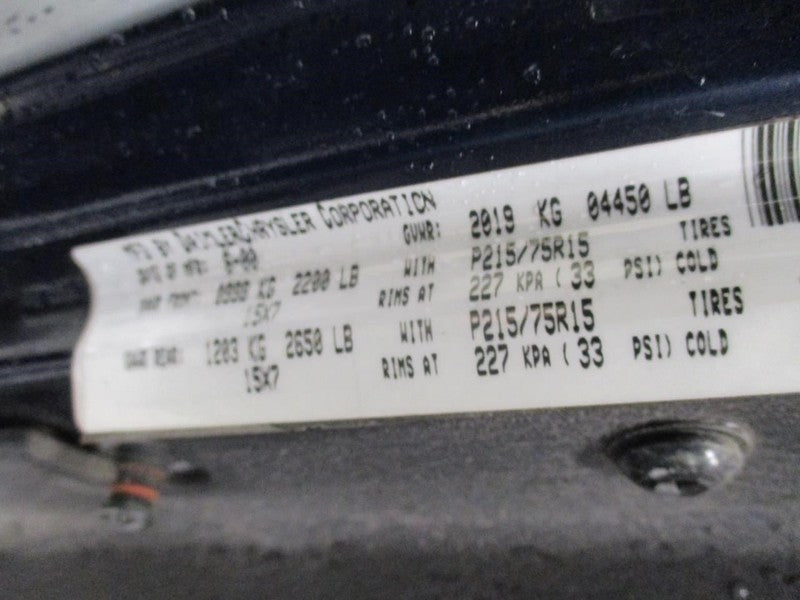WRANGLER  2000 Seat Belt Rear 2012895