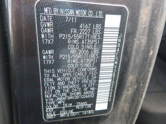 Passenger Right Headlight Fits 11-14 JUKE 1518616