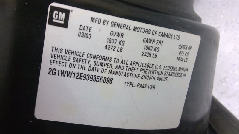 Power Steering Pump Fits 95-05 MONTE CARLO 1911287