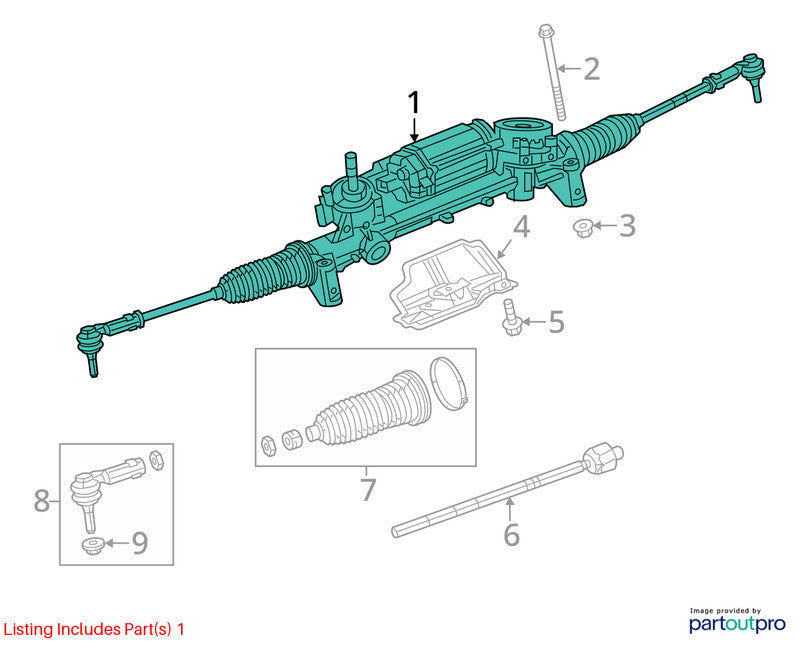 Steering Gear/Rack Fits 19-23 CHEROKEE 1910092