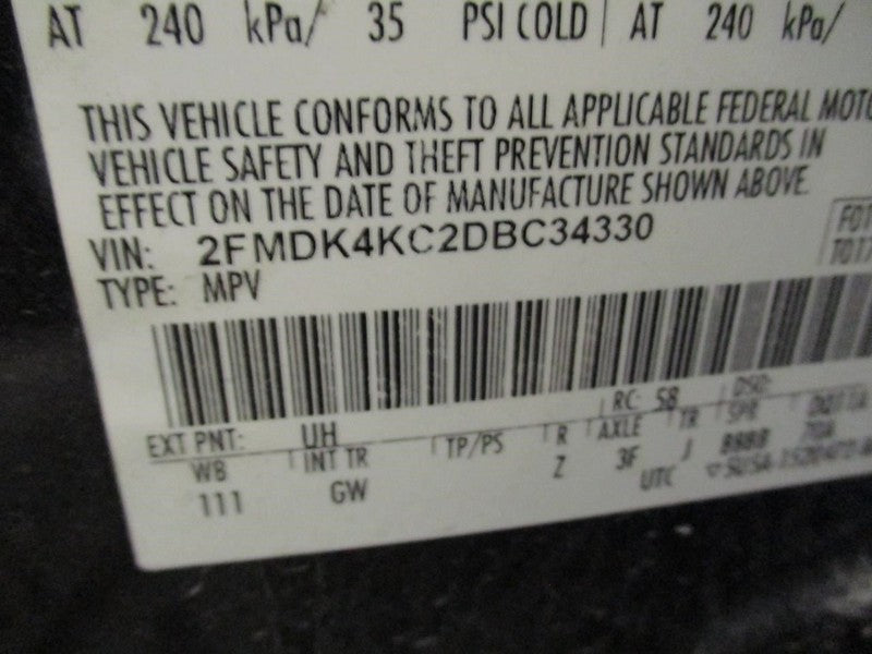 Automatic Transmission 6 Speed 3.7L AWD ID DA8P-7000-RB Fits 14-15 MKX