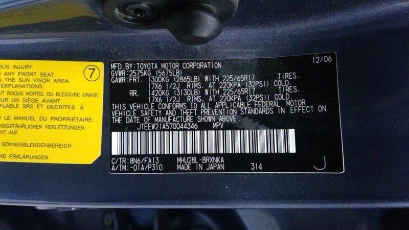 Automatic Transmission CVT With Tow Package Fits 06-09 LEXUS RX400h 17