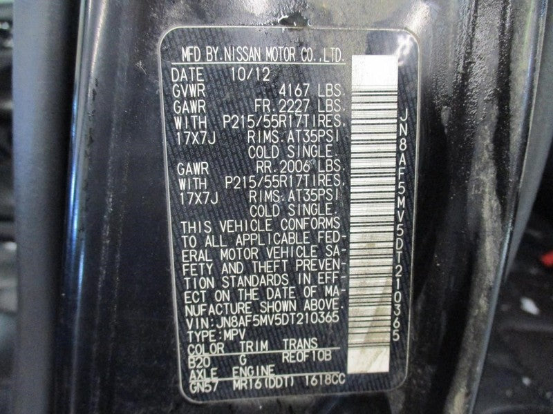 AC Compressor Thru 1/14 Fits 11-14 JUKE 1646188