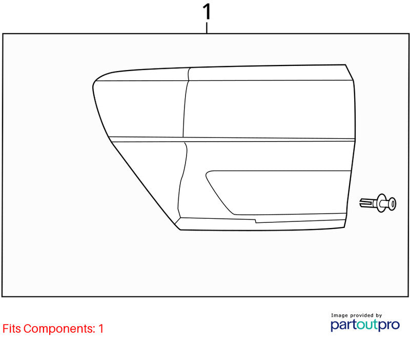 Driver Tail Light Quarter Panel Mounted Fits 11-13 GRAND CHEROKEE 1934