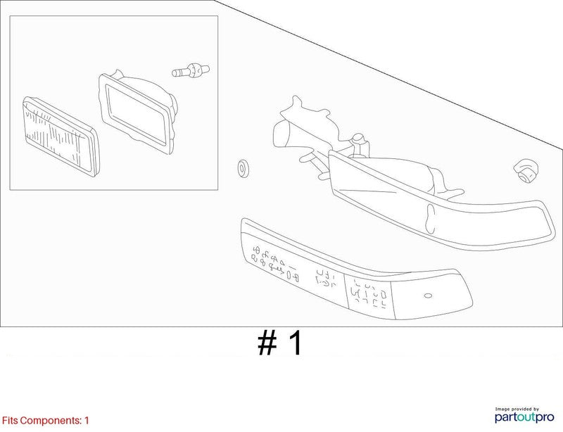 Driver Corner/Park Light Below Headlamps Fits 98-05 BLAZER S10/JIMMY S