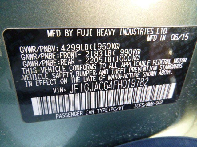 Passenger Headlight VIN A 6th Digit Halogen Fits 15-16 IMPREZA 1113082