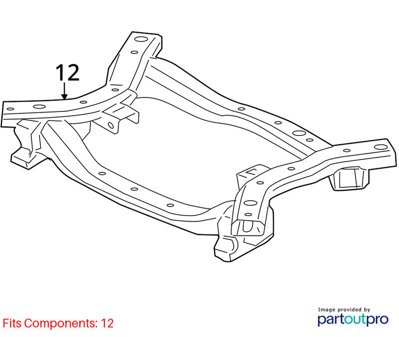 Crossmember/K-Frame Front AWD With Police Package Fits 11-20 CHARGER 2