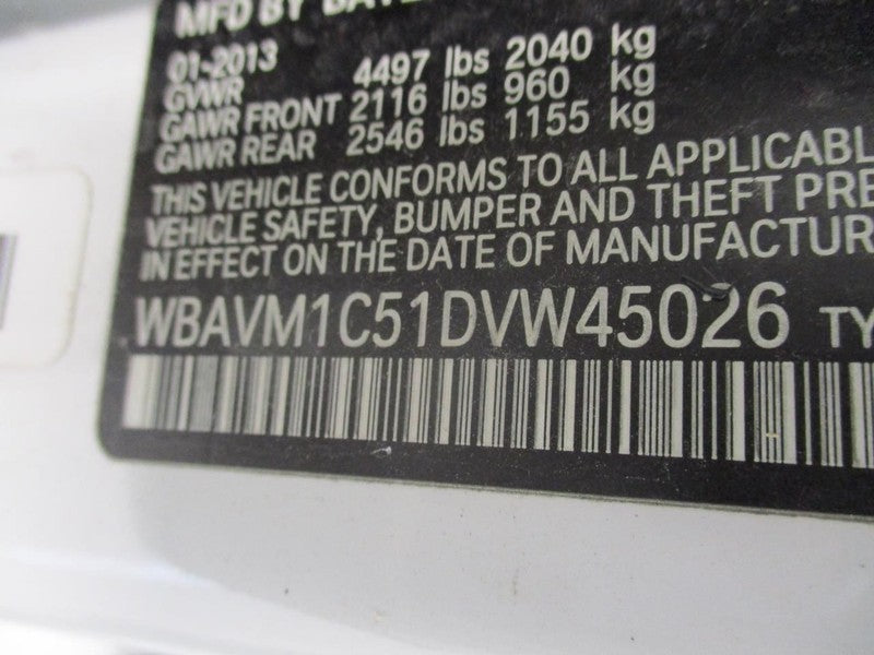 Driver Front Knee RWD Without Sport Suspension Fits 13-15 BMW X1 17087